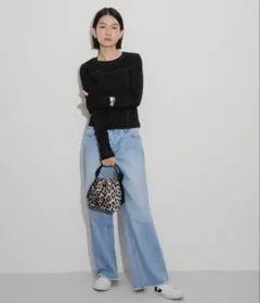 美品GANNI RECYCLED TECH POUCH レオパード　アダムエロペのサムネイル