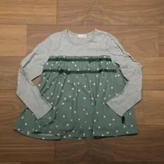 ニットプランナー KP ドット柄長袖カットソー 100cm