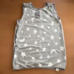 フリース　ベビー　スリーパー 星と月 グレー 60cm x 40cm