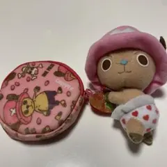 ワンピースチョッパーストラップ付ぬいぐるみコインケース