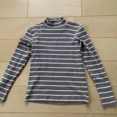 無印良品　起毛フライス編みハイネック長袖Tシャツ　X S