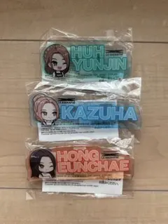 ♡ルセラフィム　きゅるぽっぷん　アクリルネームバッジ　３個セット　BANDAI