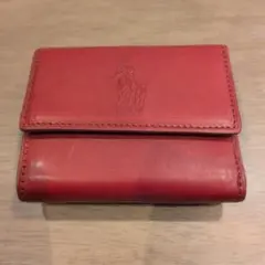 Polo Ralph Lauren 三つ折り財布 レッド 牛革のサムネイル