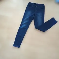 ダークブルースリムフィットデニムパンツ