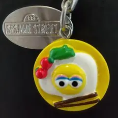 希少 セサミストリート ビッグバード キーホルダー ストラップ 目玉焼きパロディ