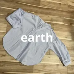 earth ストライプ Vネック 爽やかシャツのサムネイル