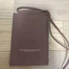 AMI PREMIUM OUTLETS ブラウン スマホネックポーチ