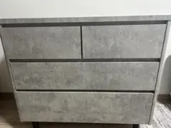 【値下げ交渉可能商品】木製リビングチェスト 幅80cm グレー 3段