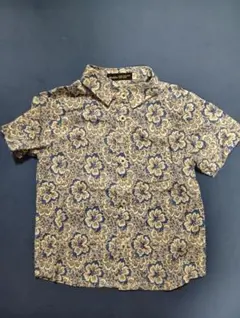 美品BeBe　花柄 半袖シャツ 90