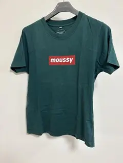 moussyボックスロゴプリントTシャツ