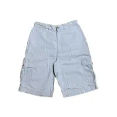 90s CHAPS RALPH LAUREN ハーフパンツ 水色 L カーゴ