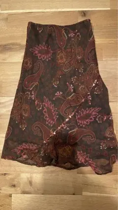 古着 ペイズリー柄フレアスカート