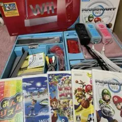 Wii 本体 レッド スーパーマリオ25周年 wiiリモコンセット＋ソフト5本付