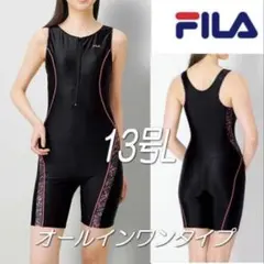 新品 FILA フィットネス水着 オールインワン 13号L 黒×ピンクのサムネイル