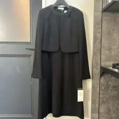 組曲フォーマル　ブラック ワンピーススーツ ジャケット付き　冠婚葬祭