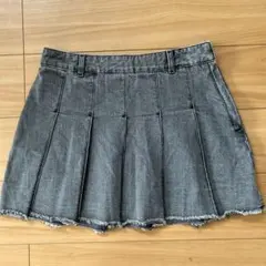 GU デニムプリーツスカート グレー XLのサムネイル