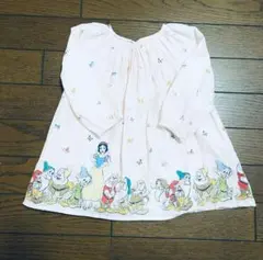 美品☆Disney baby 長袖　6-12m 白雪姫　スモック　ピンク