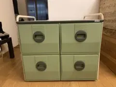 昭和レトロ セキスイプラスチック キャスター付き キッチンワゴン