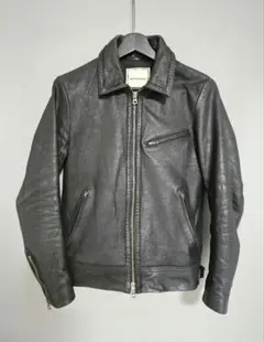レアnano universe馬革 ホースレザージャケット シングルライダースS