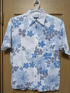 BURBERRY BLACK LABEL 花柄 半袖 シャツ カジュアル 3