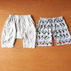 男の子 ハーフパンツ 半ズボン ショートパンツ ボトムス 80センチ 2点