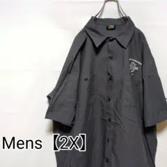 P87【US輸入】ハーレーダビッドソン　半袖シャツ【メンズ2X】グレーのサムネイル