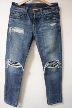 ダメージデニム レッドカード