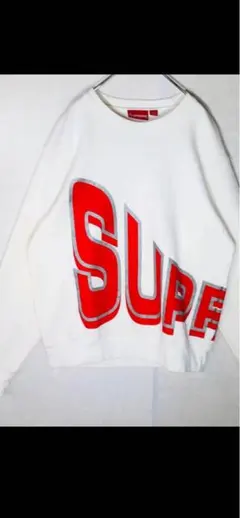 シュプリーム ビッグロゴ スウェット 白 Mサイズ