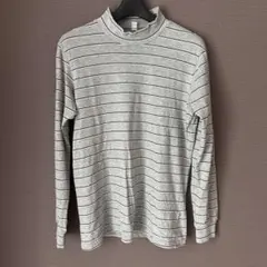 UNIQLO/ユニクロ ハイネックボーダーT（長袖）Mサイズ/コットン