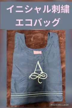 エコバッグ　刺繍　イニシャル　マチ付　ハンドバッグ　ランチバッグ　サブバッグのサムネイル