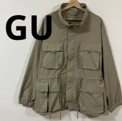 ジーユー　GU ユーティリティオーバーサイズブルゾン　XLサイズ　ベージュ　美品