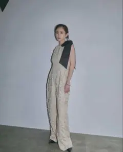 Andequal リボンショルダーコンビネゾン グレー Mサイズ - メルカリ