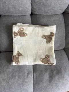 ベビーおくるみ、ガーゼLILIANA クマ柄ブランケット 100x100cm