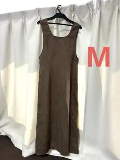 ブラウン ジャンパースカート バックリボン付き