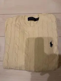 Polo Ralph Lauren アイボリー ケーブルニット XS