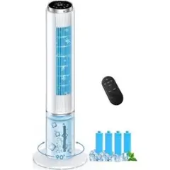 【美品】冷風機 スポットクーラー 冷風扇 強力 無水警報機能 80W超省エネ