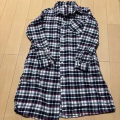 チェック柄 シャツワンピース 150