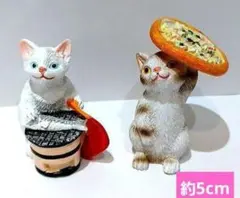 【24時間以内発送】ミニチュア　猫　置物2個セット　約5cm　インテリア　雑貨