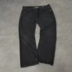 MEK DENIM y2k メンズ デニムパンツ ジーンズ 刺繍 レザーパッチ 