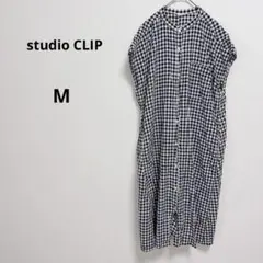 スタジオクリップ　ノースリーブシャツワンピース ギンガムチェック　カジュアル