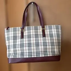 Burberry チェック柄 トートバッグのサムネイル