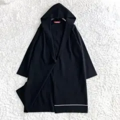 マックスマーラストゥディオ✨フーデッドコート バイカラー ライン 濃紺