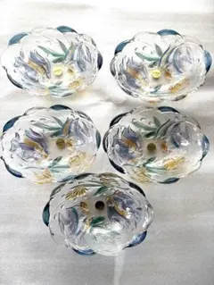 曽我ガラス　ラグーンシリーズ　オーバル皿 5個セット