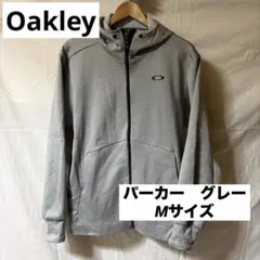 【Oakley】オークリー　ジップアップパーカー　ジャージ　グレー　Mサイズ