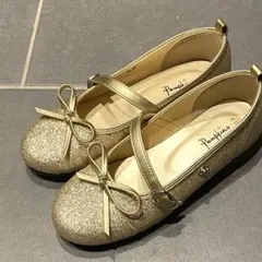 Pompkins 女の子 フォーマルシューズ ゴールド　20センチ
