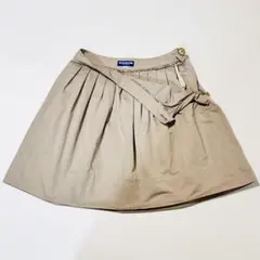 バーバリーブルーレーベル トレンチスカート 38 ハニーベージュ 金ボタン