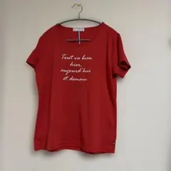 ELLE SPORT 赤 Tシャツ メッセージプリントのサムネイル