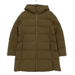 美品UNIQLO シームレスダウンショートコート レディースL ブラウン系