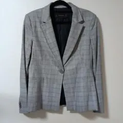 ZARA　グレー チェック柄 テーラードジャケット