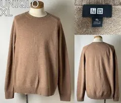 ★並品★ユニクロ プレミアム ラム ウール クルーネック セーター ニット XL